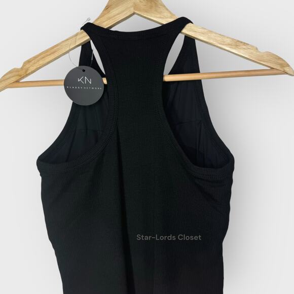 Klassy Network Bramisuit M Black Bamboo High Neck Bodysuit Racerback Minimalist - Picture 6 of 6
